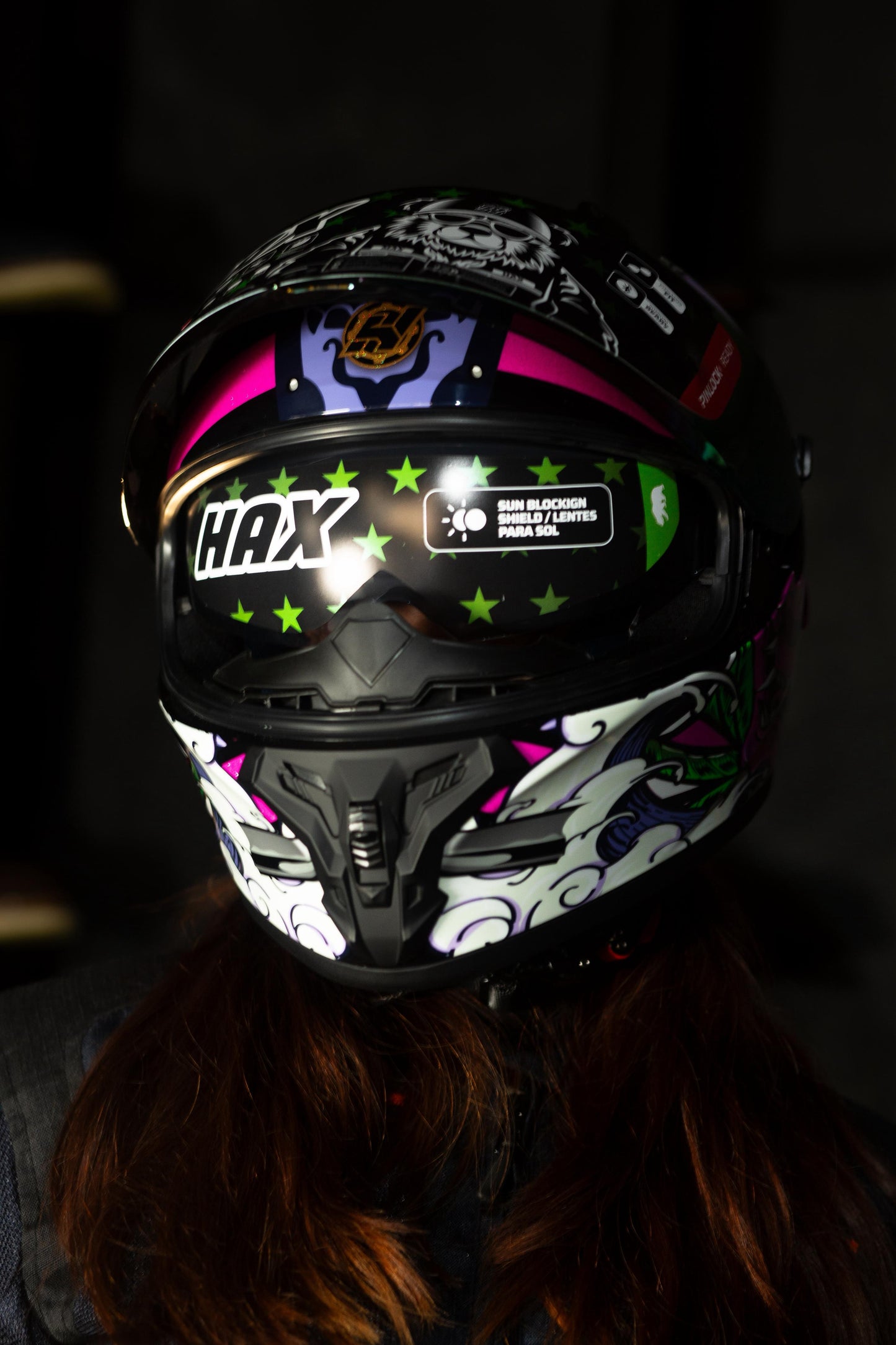 CASCO HAX OBSIDIAN SAMURAI ROSA/NEGRO