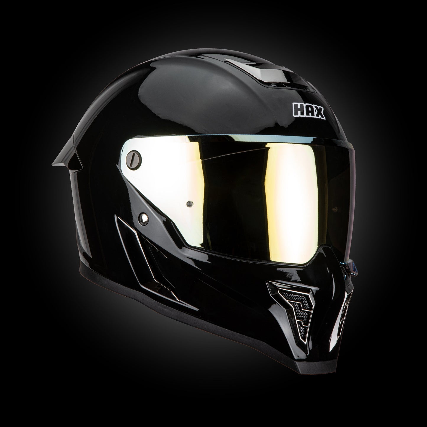 Casco Integral Hax Pearl Pearl Negro Brillo