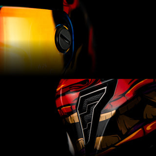 Casco Integral Hax Pearl Negro Rojo Shogun