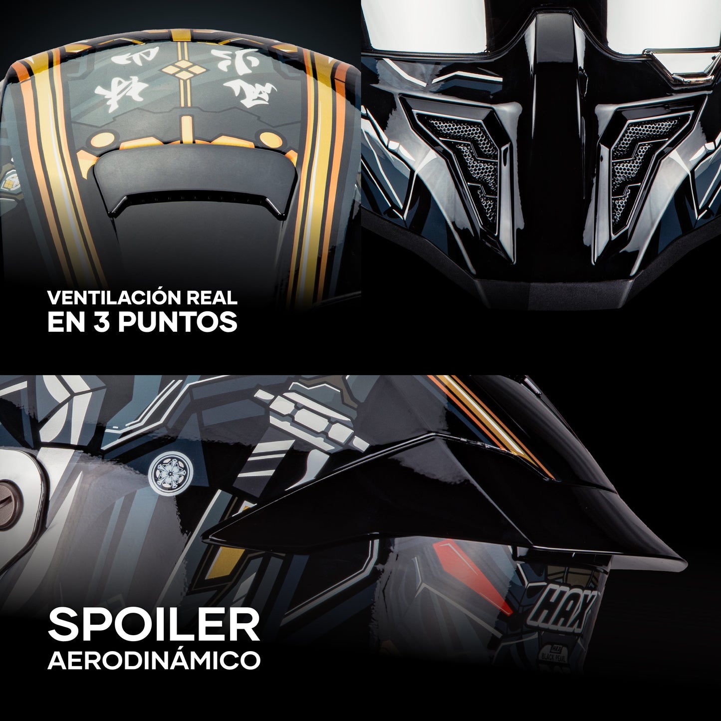 Casco Moto Integral Hax Pearl Warrior