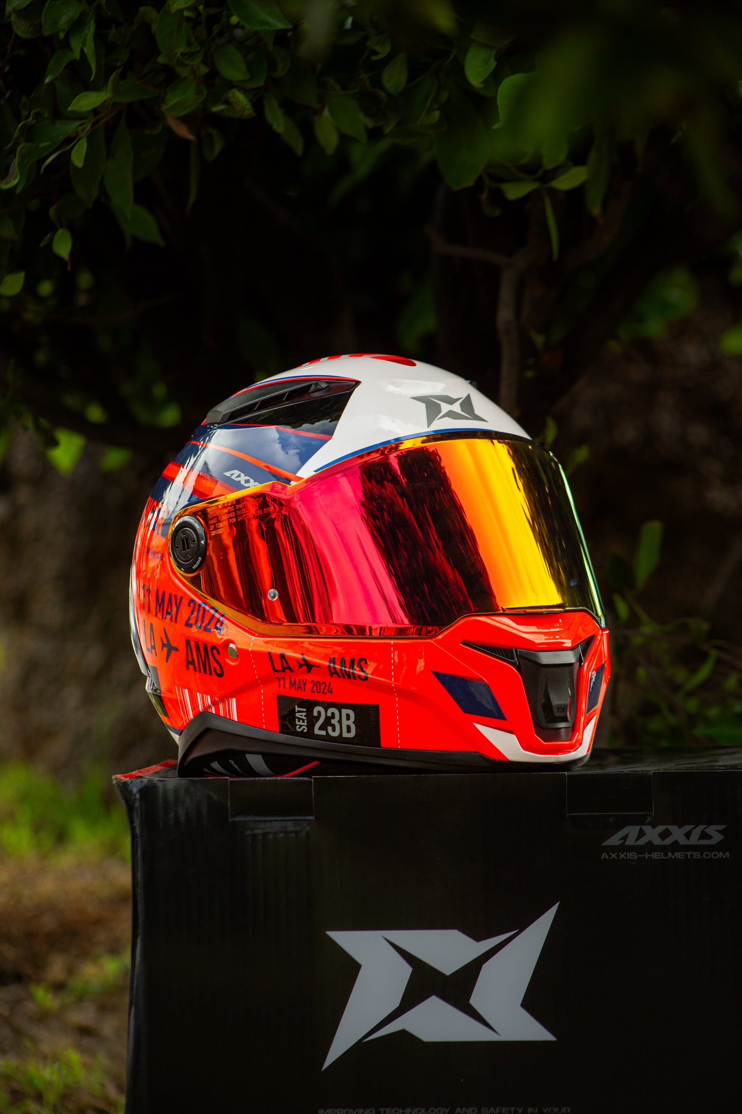CASCO AXXIS PANTHER PASSENGER ROJO