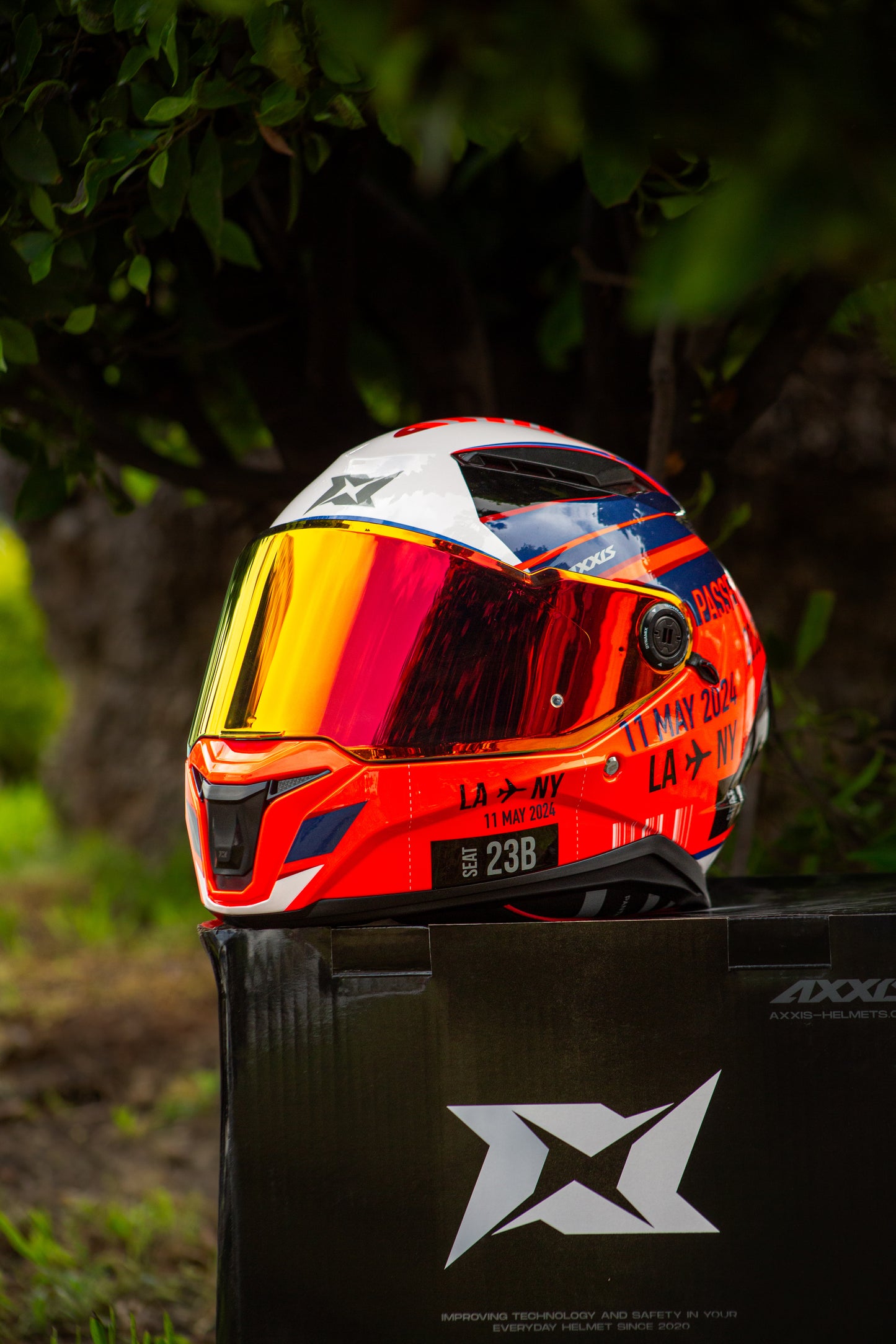 CASCO AXXIS PANTHER PASSENGER ROJO