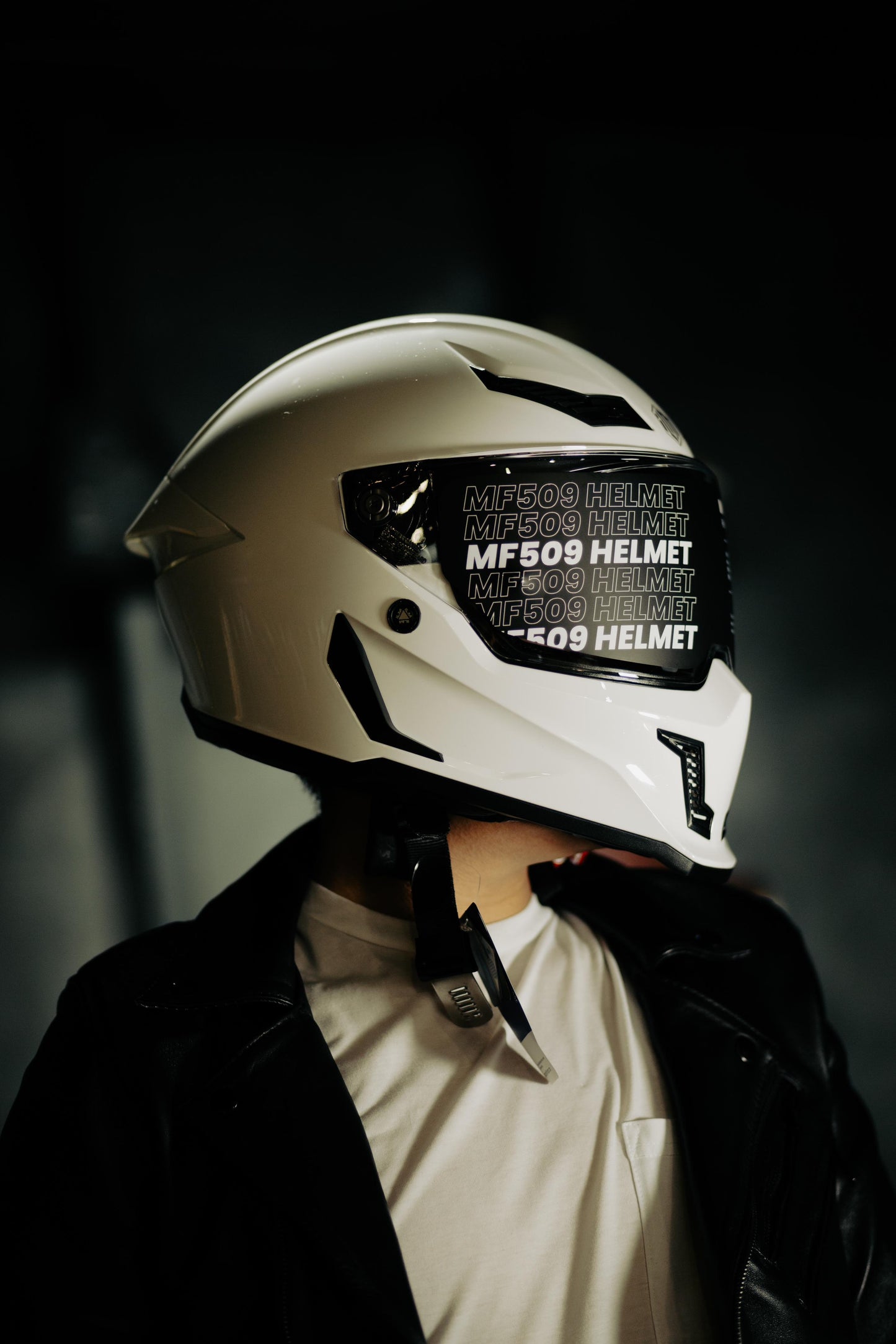 CASCO DEPORTIVO PARA MOTO ILM MF 509 BLANCO PERLA