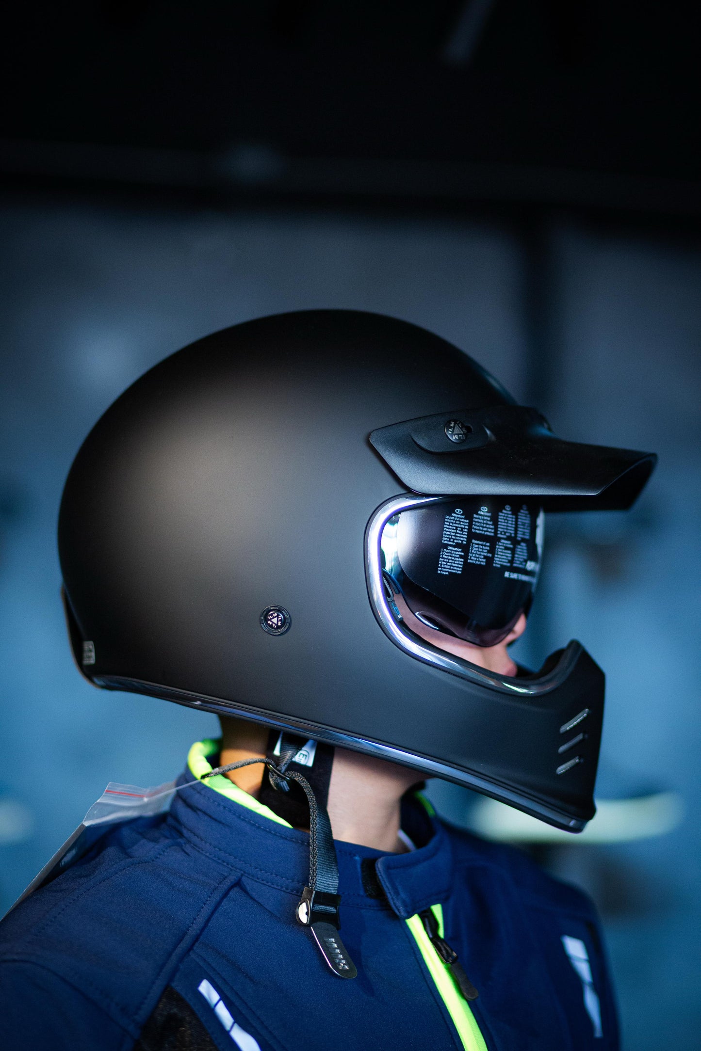 Casco Para Moto Integral Retro Vintage Ilm Z502 NEGRO MATE