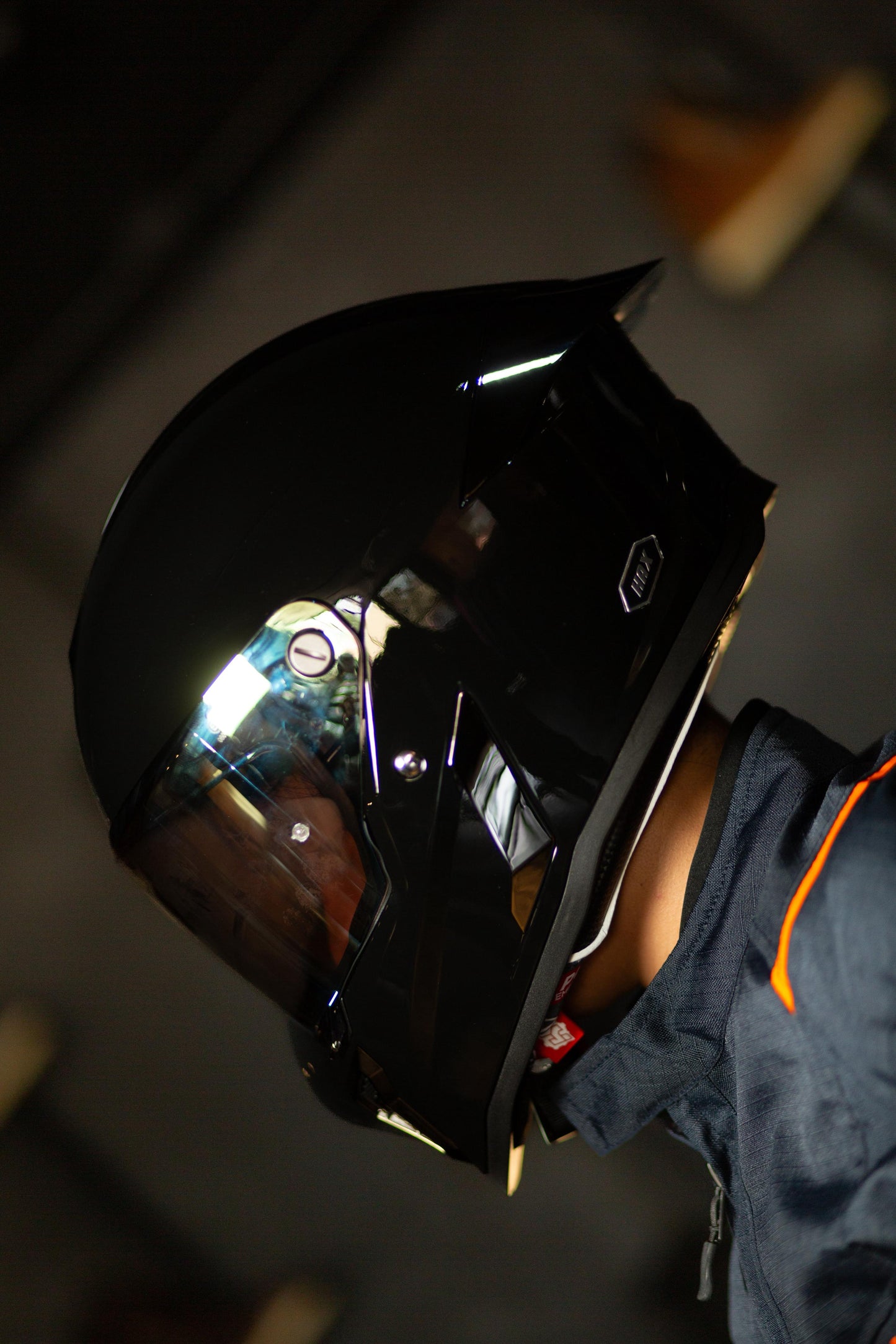 Casco Integral Hax Pearl Pearl Negro Brillo