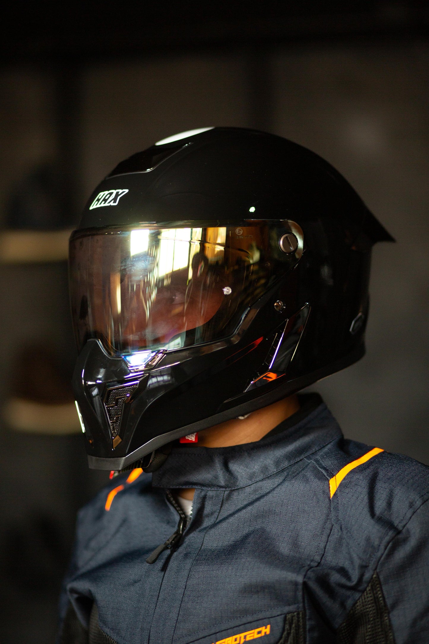 Casco Integral Hax Pearl Pearl Negro Brillo
