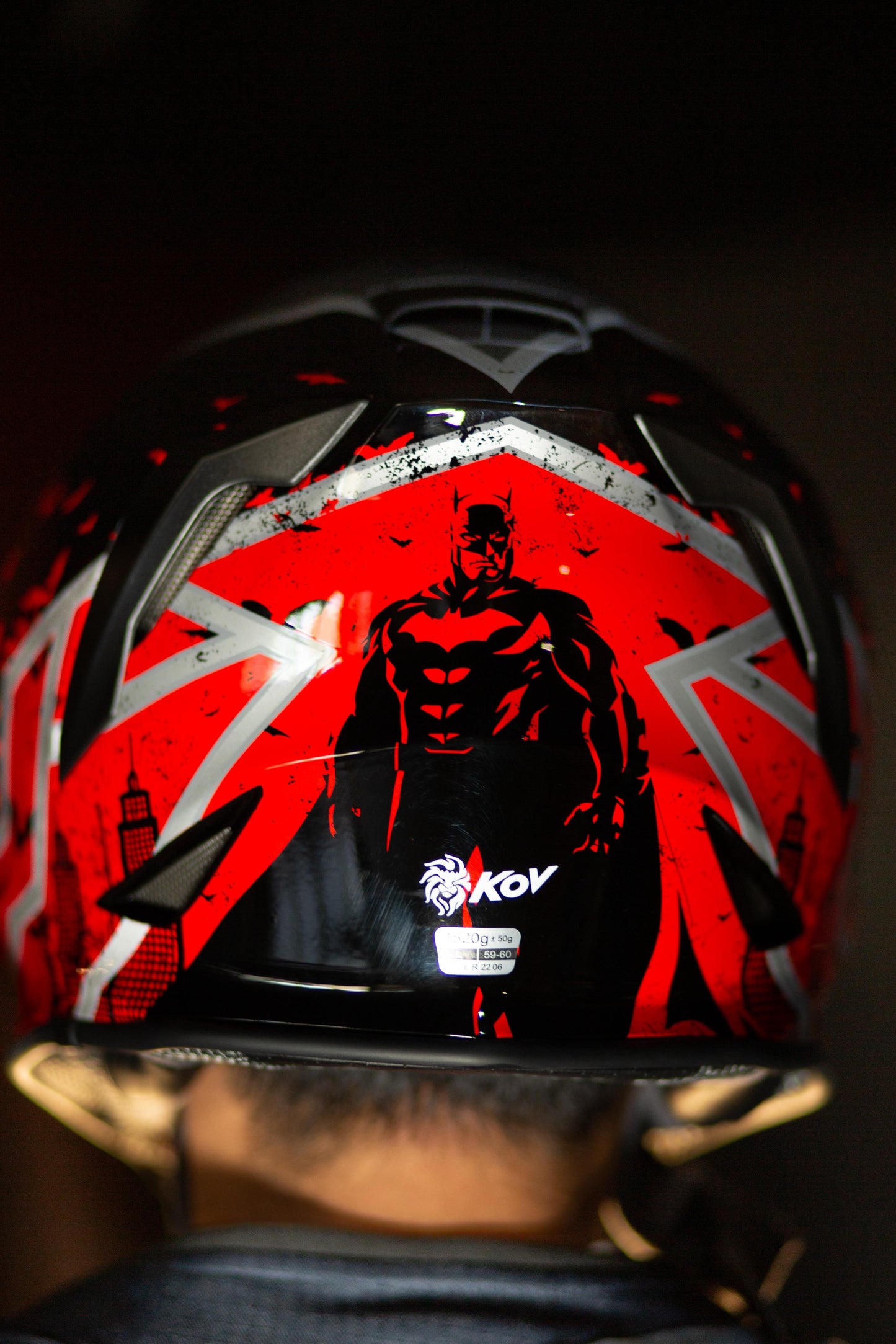 CASCO KROON DC BATMAN ROJO