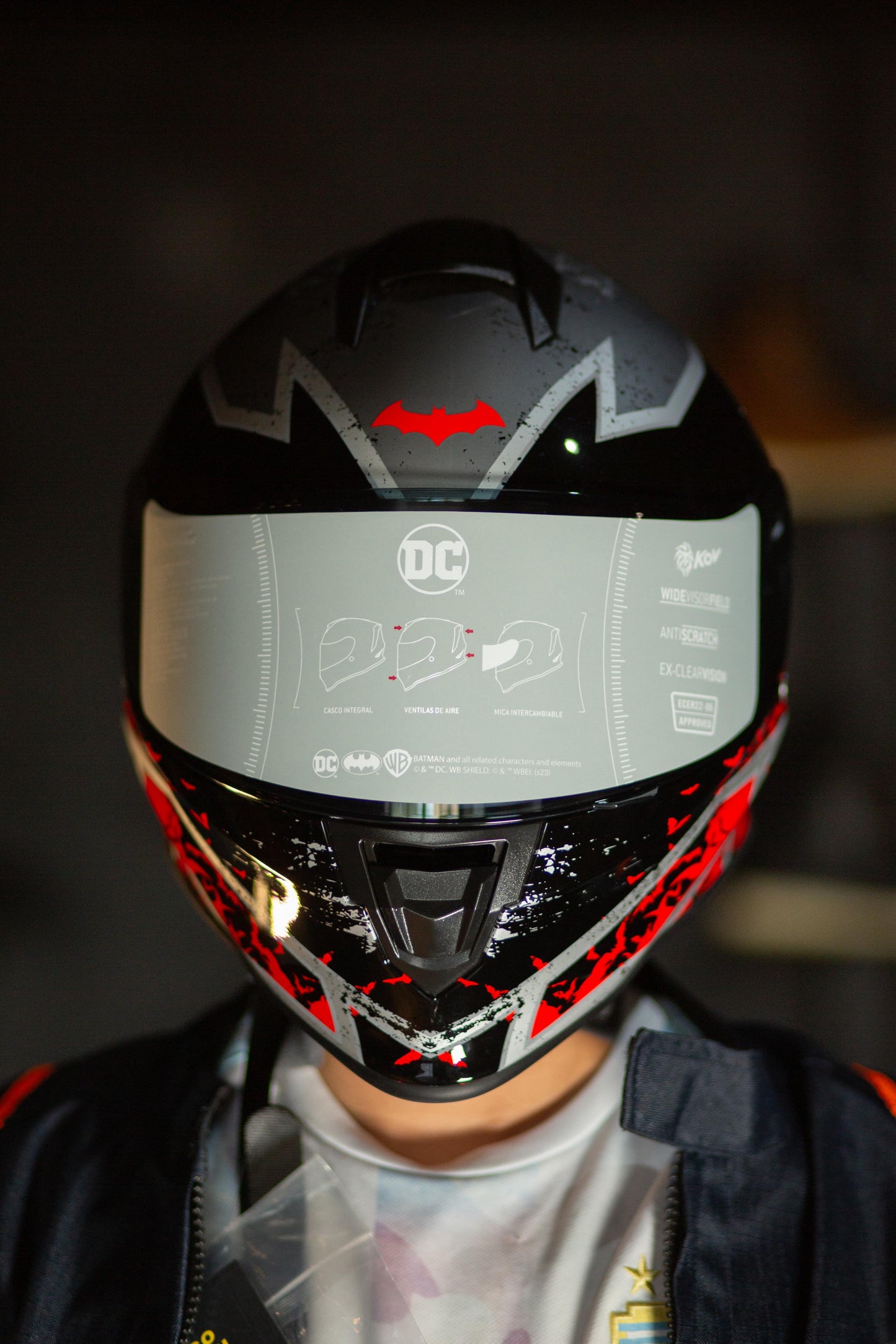 CASCO KROON DC BATMAN ROJO