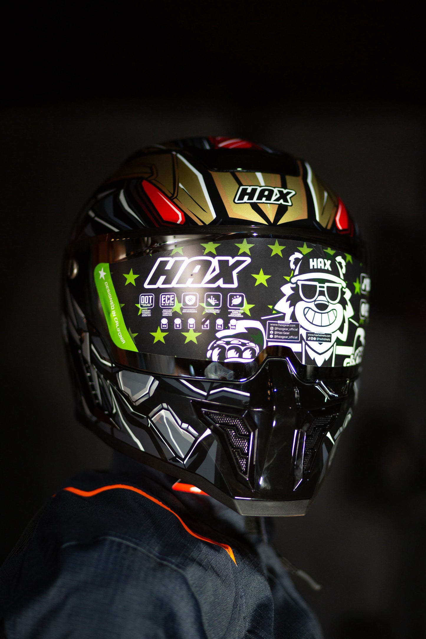 Casco Moto Integral Hax Pearl Warrior