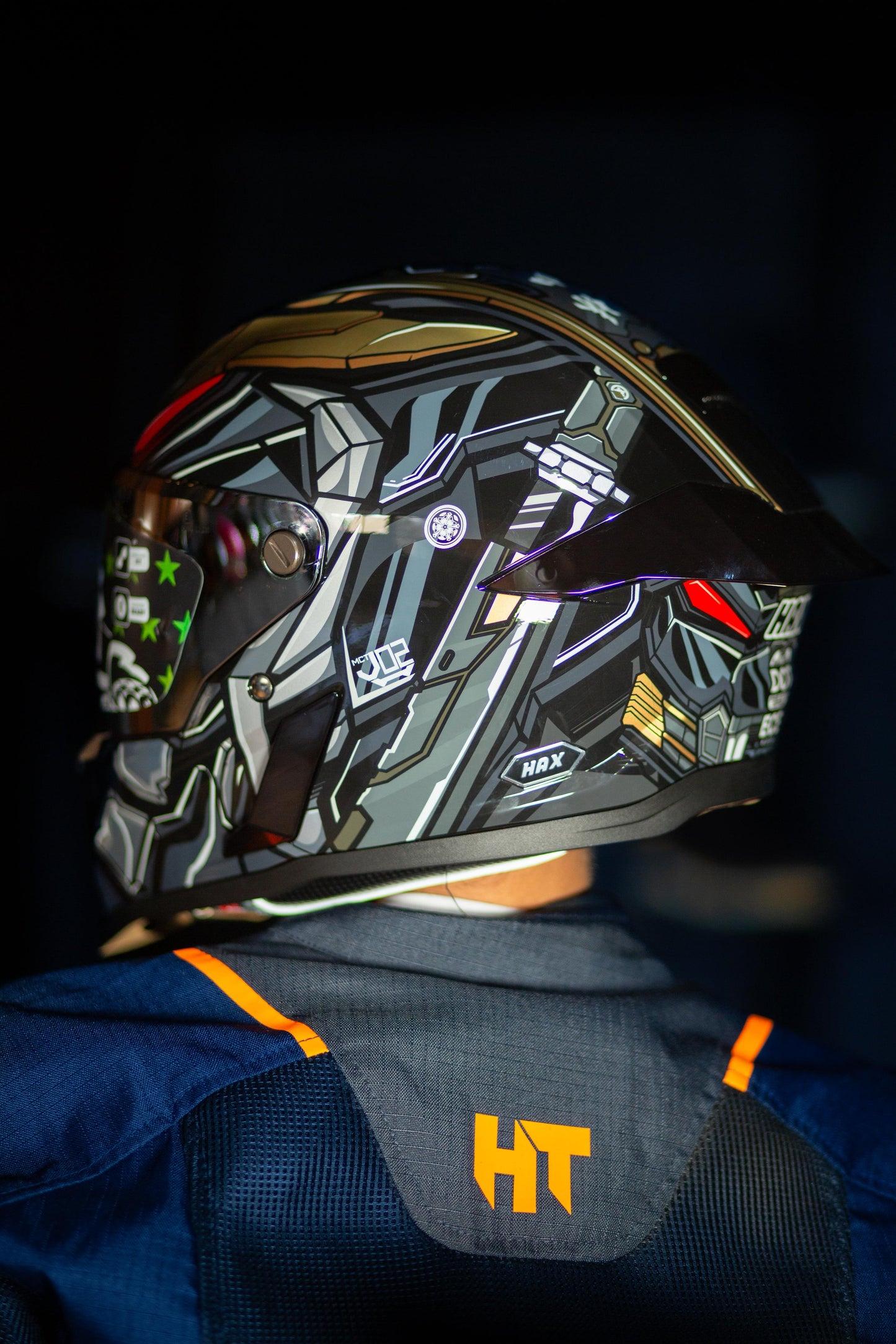 Casco Moto Integral Hax Pearl Warrior
