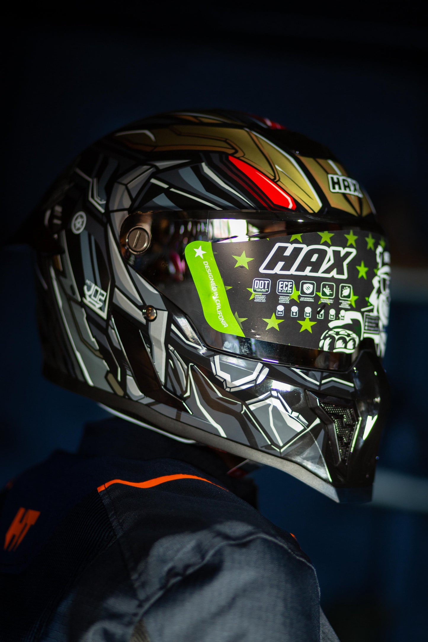 Casco Moto Integral Hax Pearl Warrior