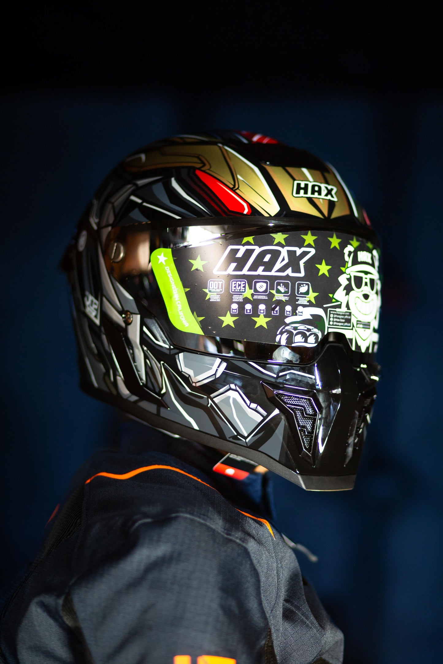 Casco Moto Integral Hax Pearl Warrior