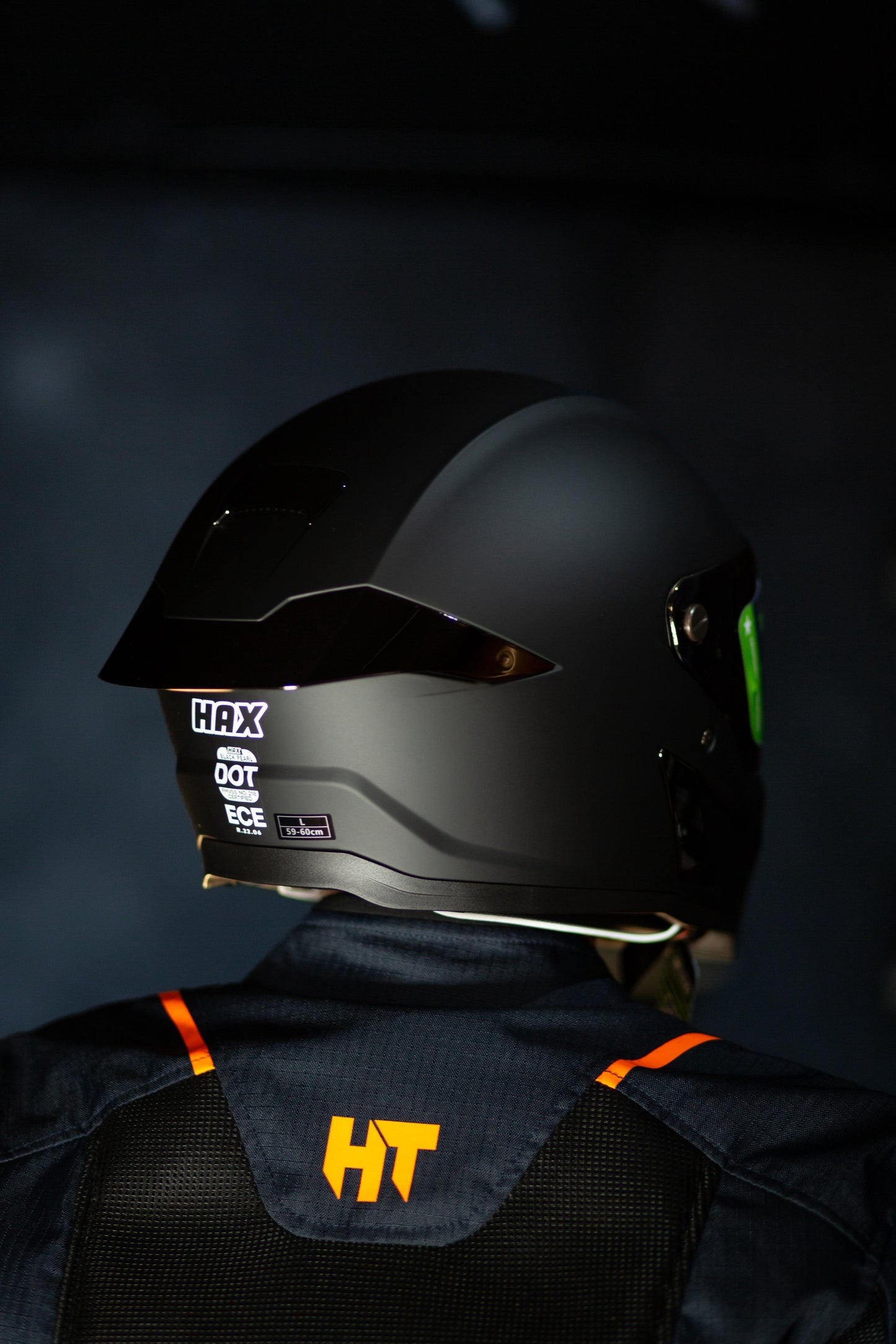 Casco Integral Hax Black Pearl Negro Mate