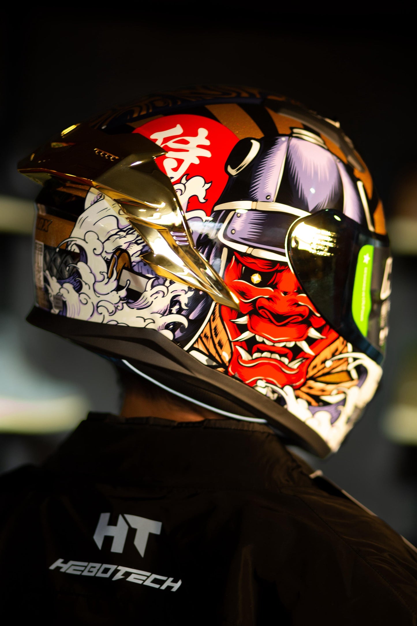 CASCO HAX OBSIDIAN SAMURAI ROJO/AMARILLO