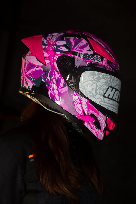 CASCO HAX ONIX DRAGON FLY ROSA