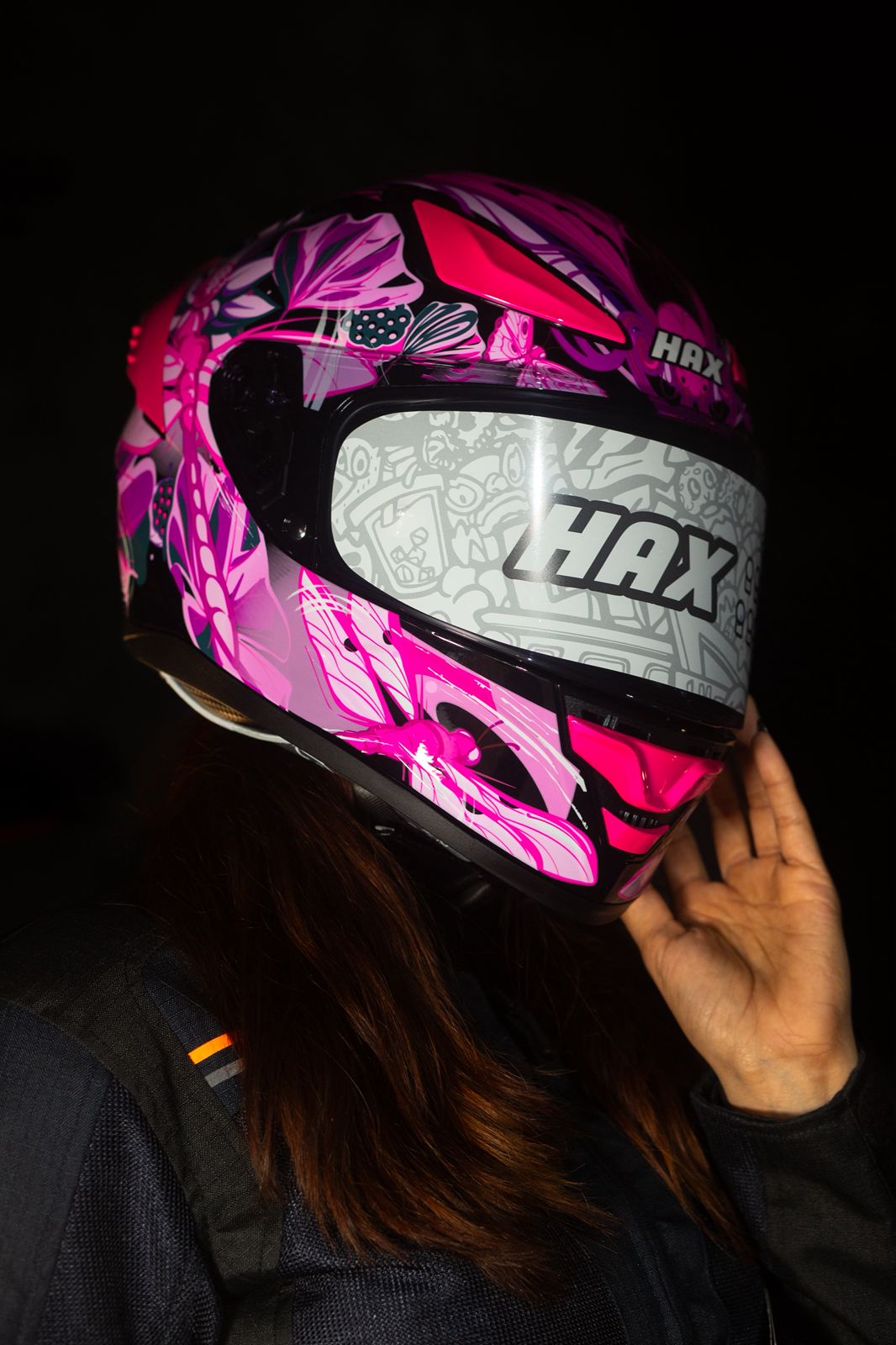 CASCO HAX ONIX DRAGON FLY ROSA