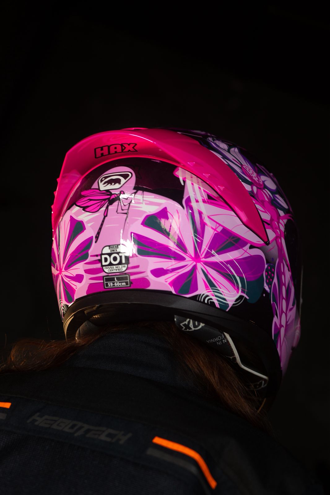 CASCO HAX ONIX DRAGON FLY ROSA
