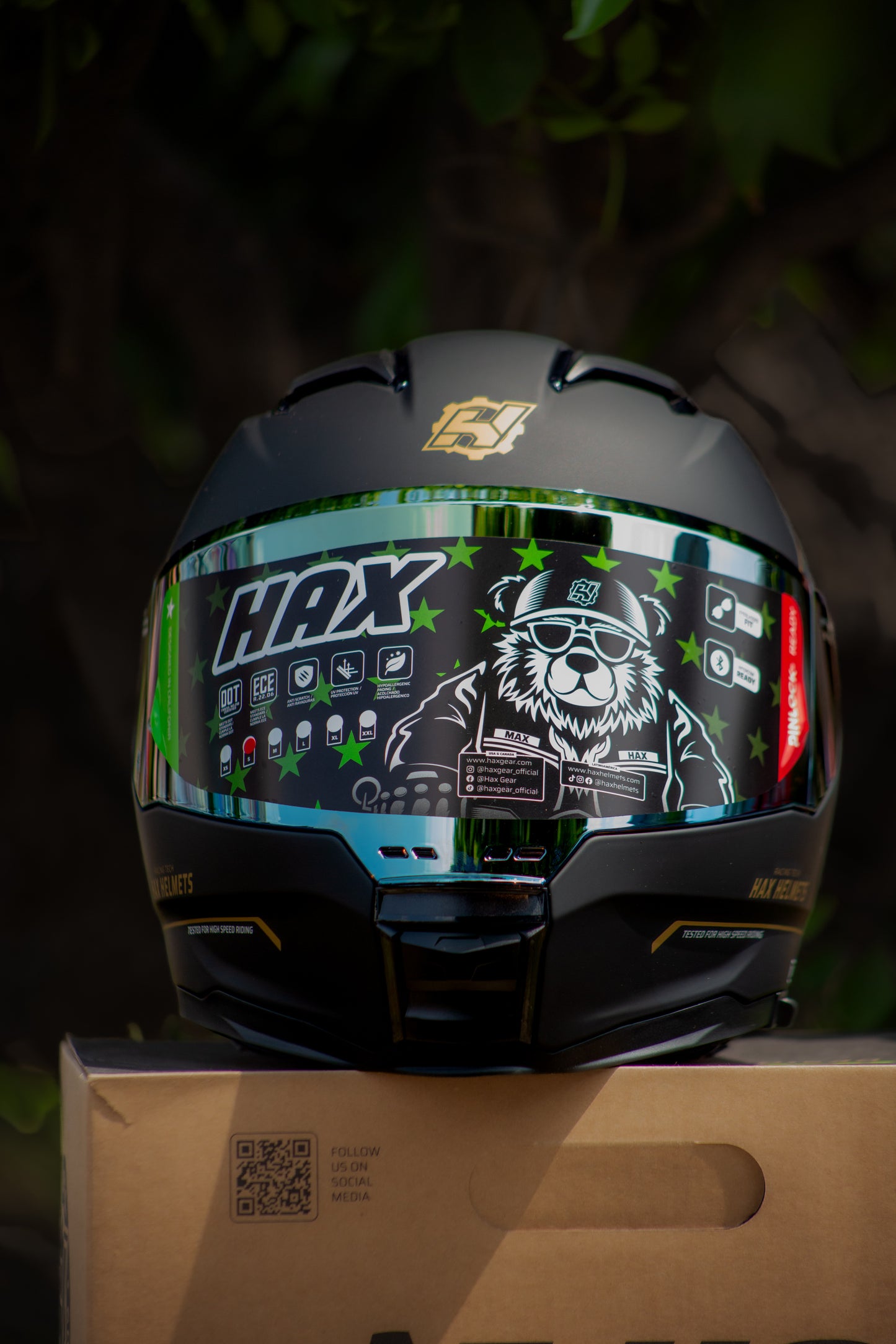 CASCO HAX FORCE NEGRO MATE/DORADO