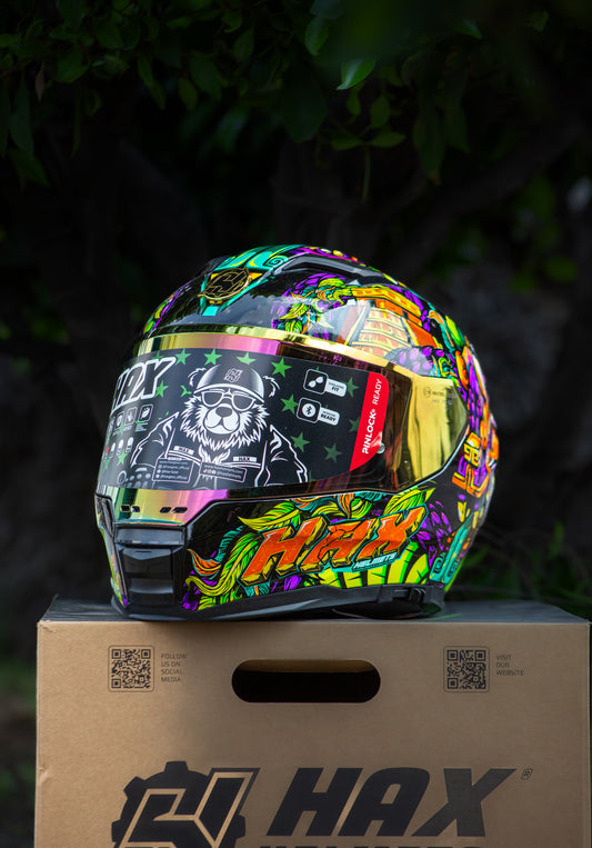 CASCO HAX FORCE KUKULCAN NEGRO/MORADO