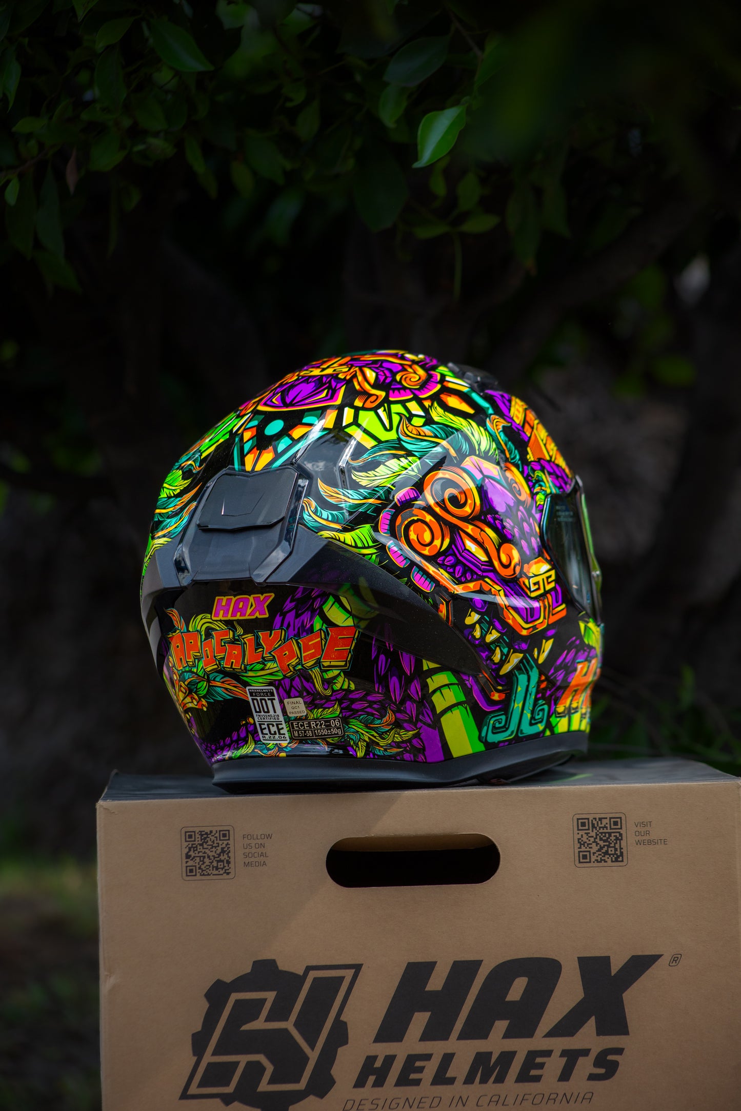 CASCO HAX FORCE KUKULCAN NEGRO/MORADO