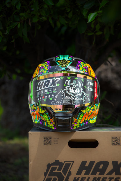 CASCO HAX FORCE KUKULCAN NEGRO/MORADO