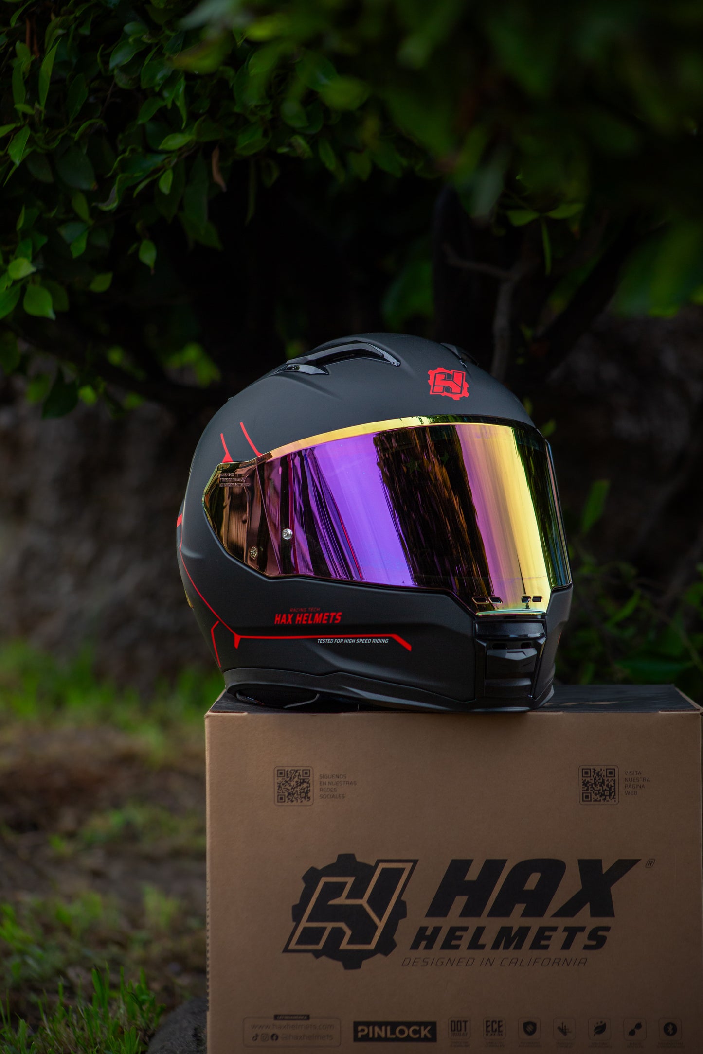 CASCO HAX FORCE NEGRO MATE/ROJO