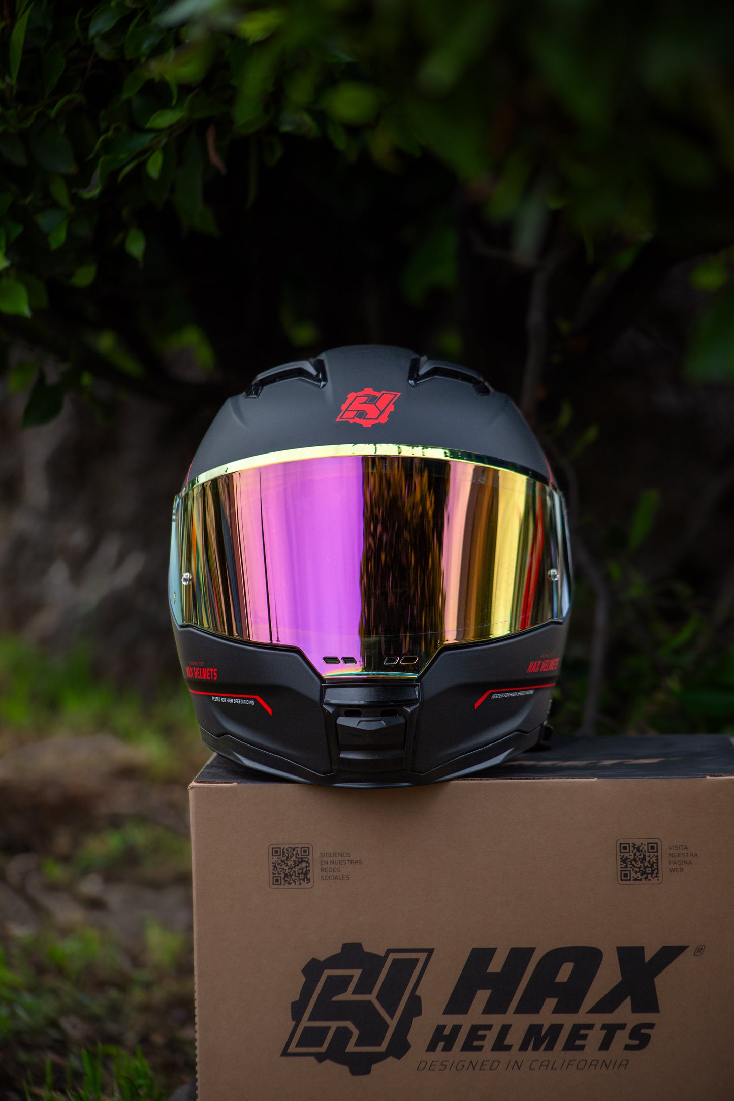 CASCO HAX FORCE NEGRO MATE/ROJO