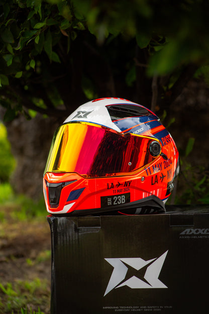 CASCO AXXIS PANTHER PASSENGER ROJO