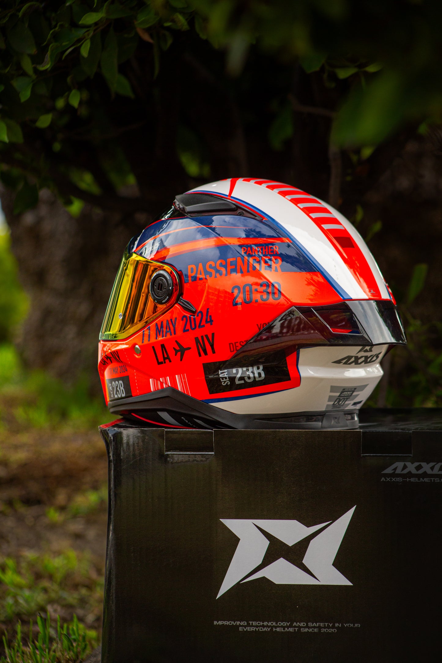 CASCO AXXIS PANTHER PASSENGER ROJO