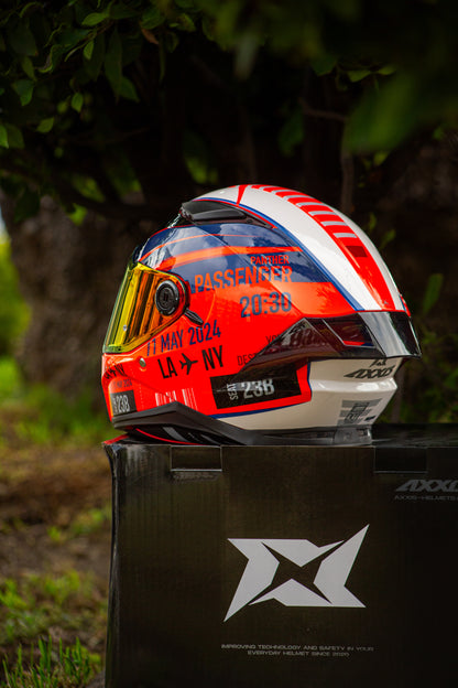 CASCO AXXIS PANTHER PASSENGER ROJO