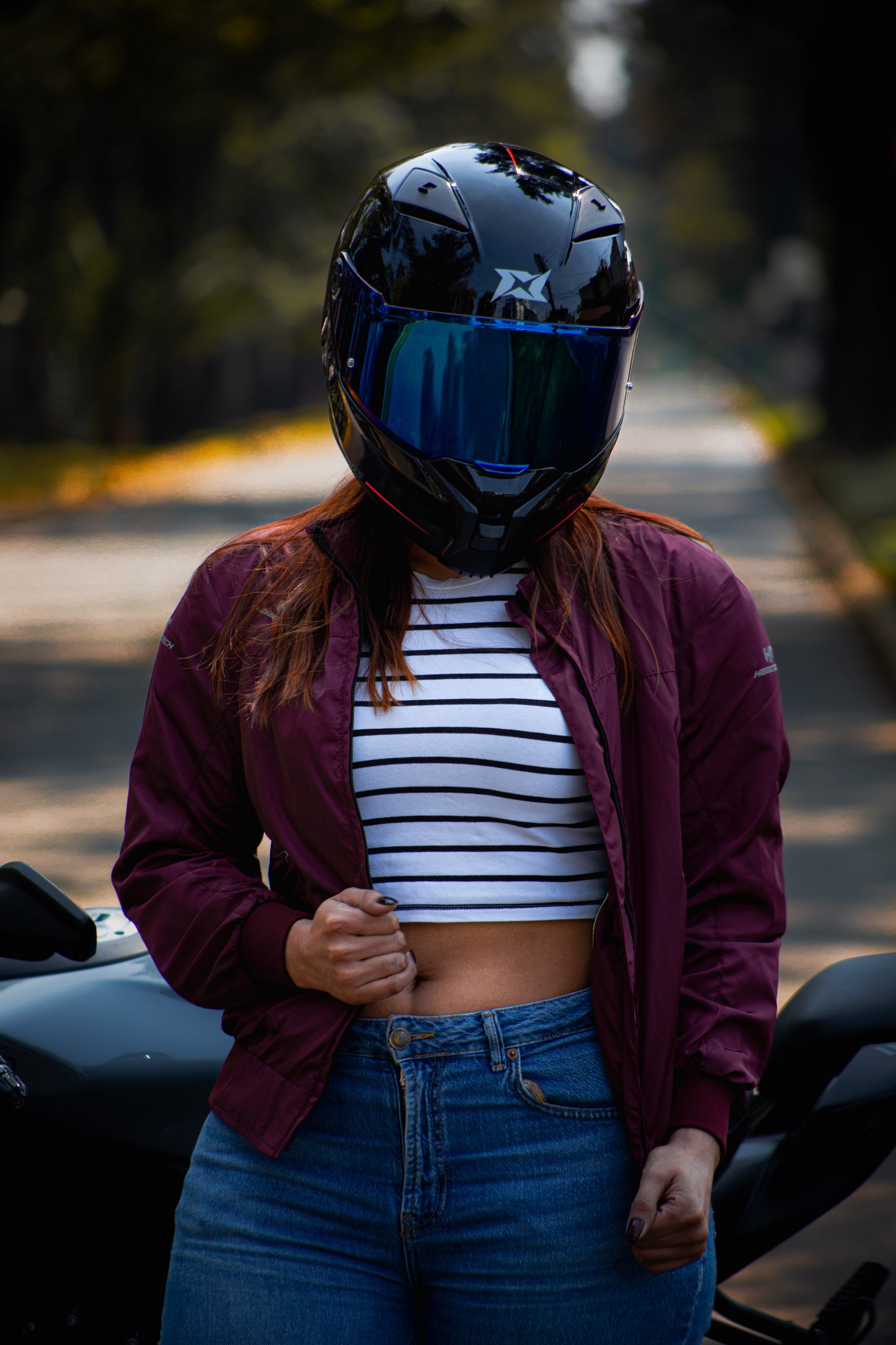 Chamarra Hebotech Caliber Burgundy Dama