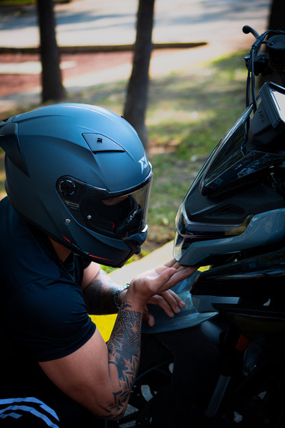 Casco Axxis Fenix Solid GRIS MATE A12