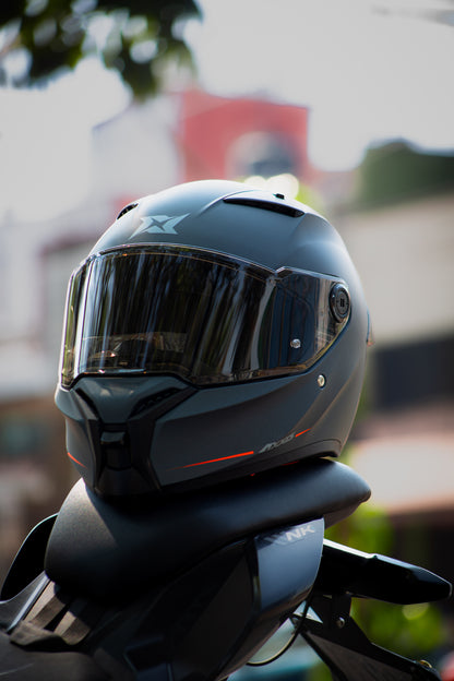 Casco Axxis Fenix Solid GRIS MATE A12