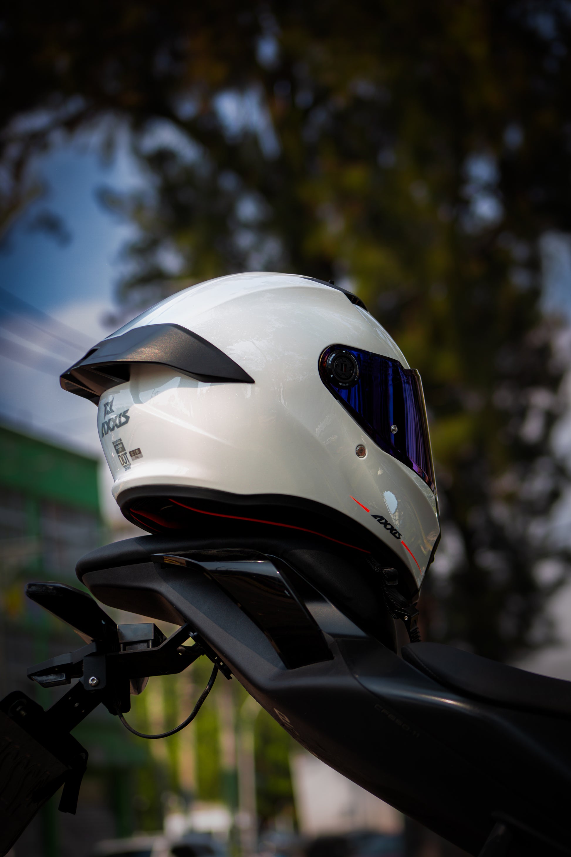 Casco integrale Axxis Hawk SV Evo tinta unita A0 bianco perla lucido Casco integrale Axxis Hawk SV Evo tinta unita A0 bianco perla lucido