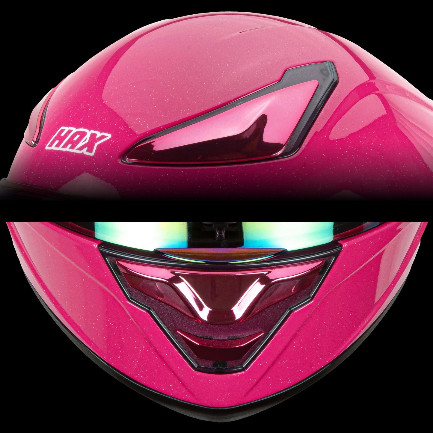 Casco Integral Onix Sparkle Rosa Acabado Brillante