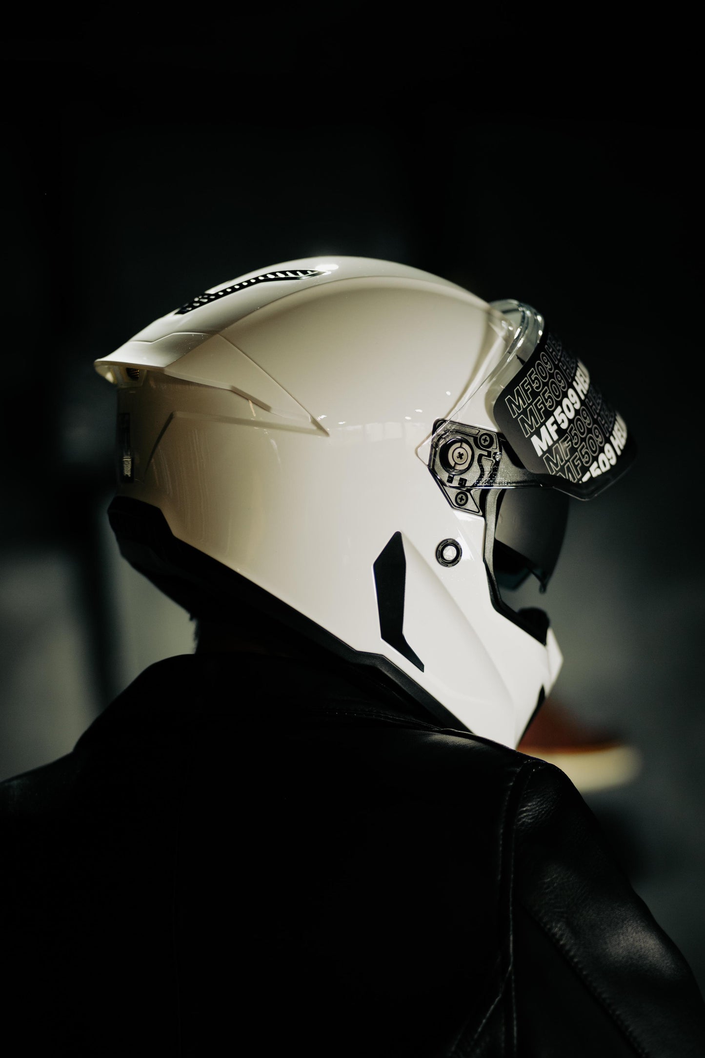CASCO DEPORTIVO PARA MOTO ILM MF 509 BLANCO PERLA