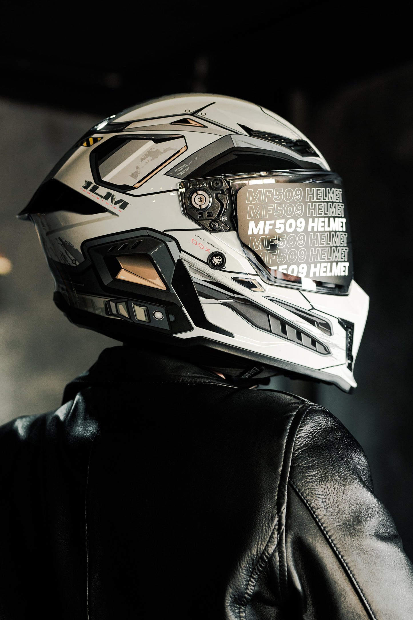 Casco Para Moto Ilm Vendetta Mf509 Cyborg Gris