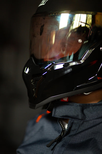 Casco Integral Hax Pearl Pearl Negro Brillo