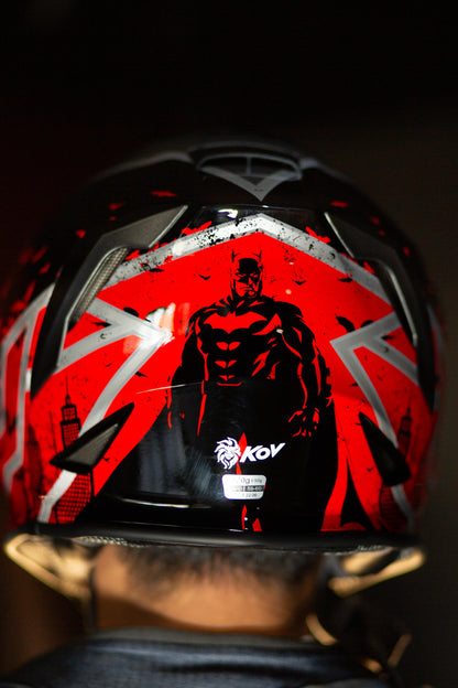 CASCO KROON DC BATMAN ROJO