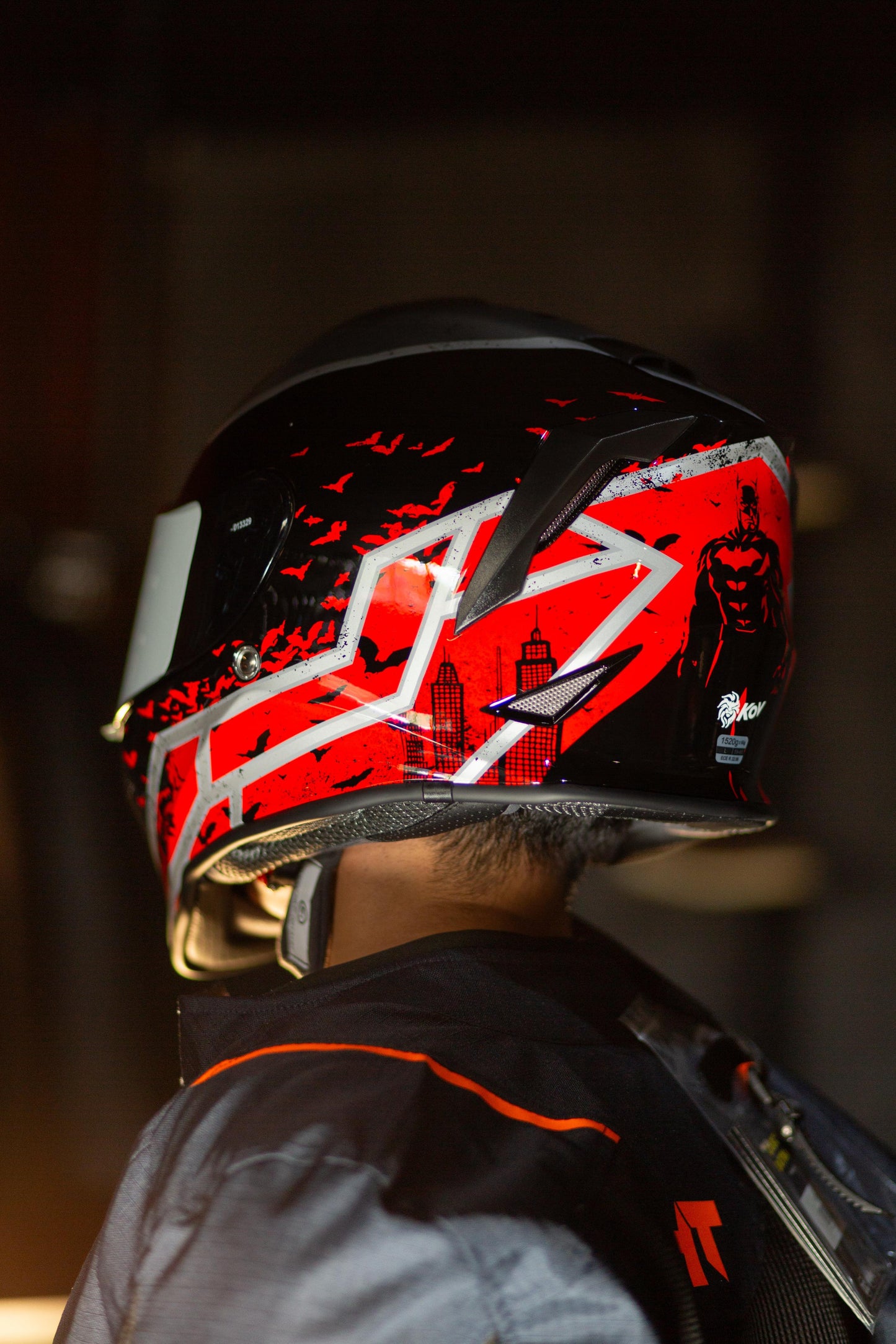 CASCO KROON DC BATMAN ROJO