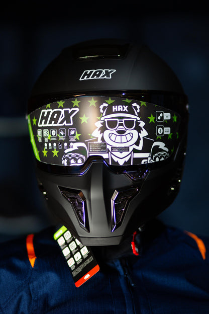 Casco Integral Hax Black Pearl Negro Mate