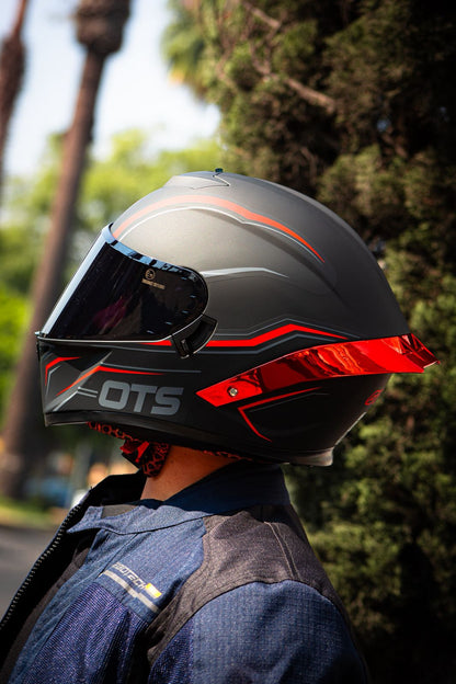 Casco HAX OTS Springer Negro Rojo