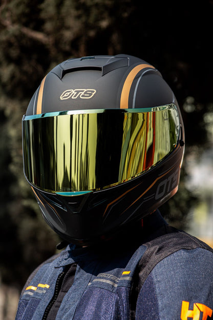 Casco HAX OTS Springer Negro Dorado