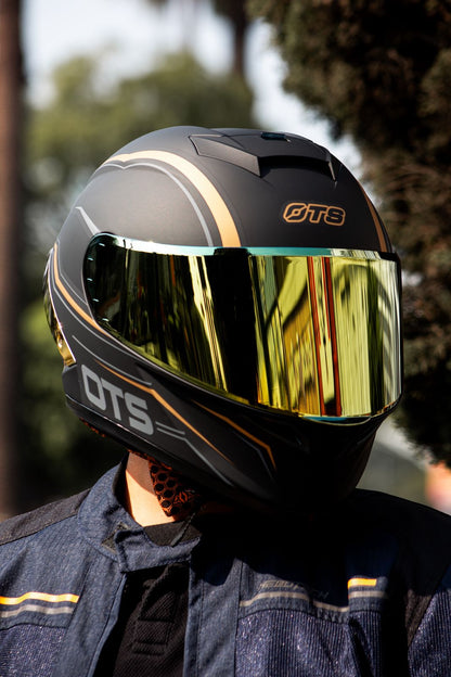 Casco HAX OTS Springer Negro Dorado