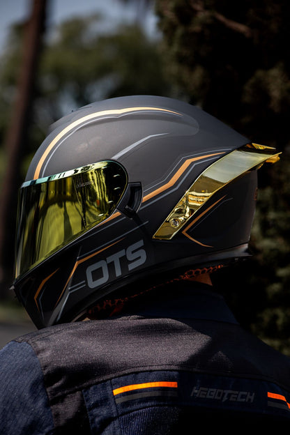 Casco HAX OTS Springer Negro Dorado