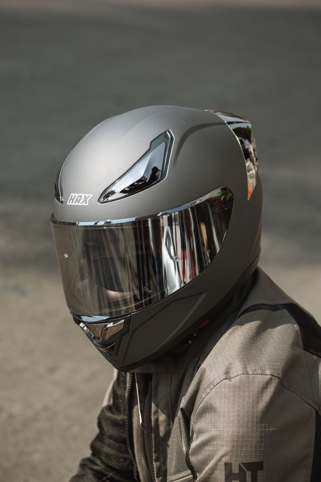 Casco Integral Onix Gun Metal Acabado Mate