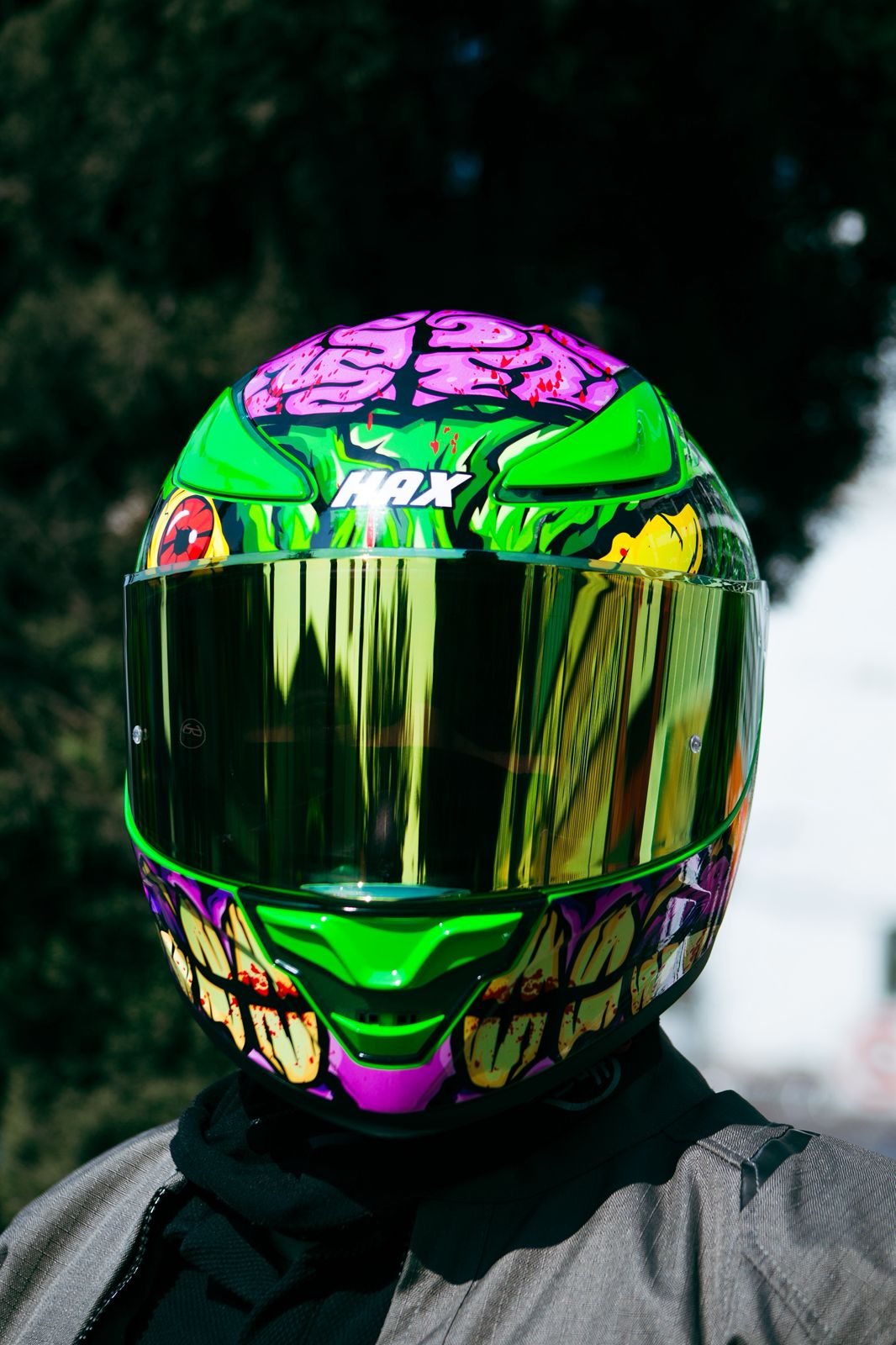 Casco Integral Onix Zombie Acabado Brillo