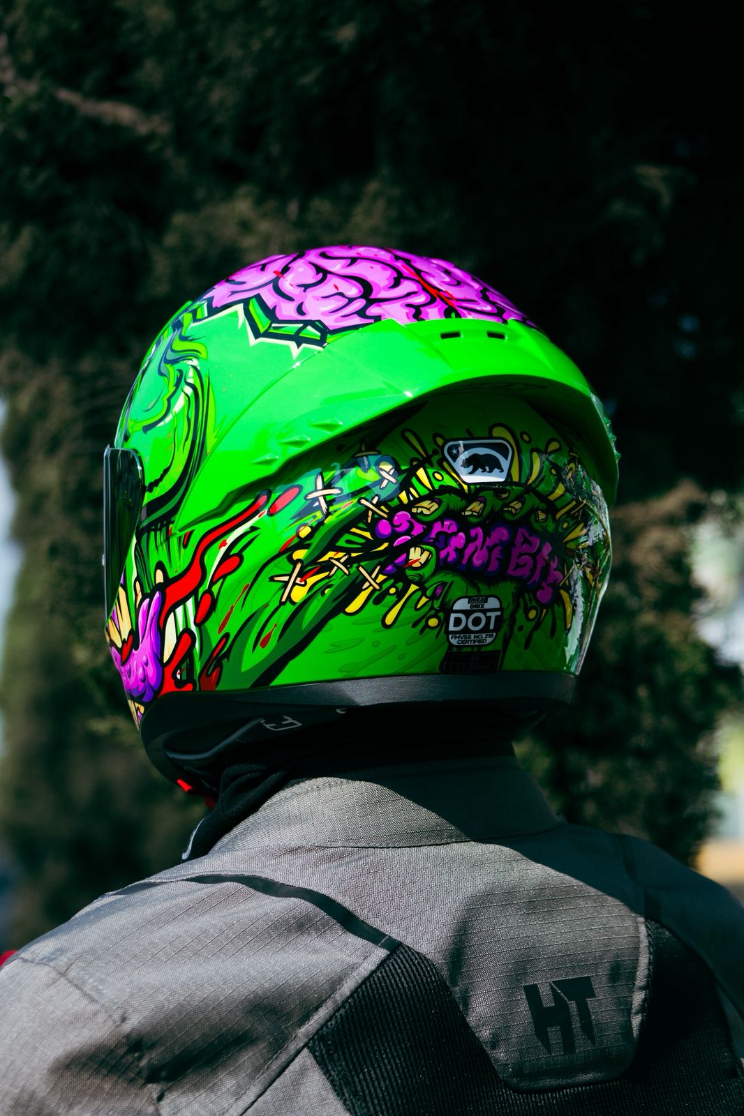 Casco Integral Onix Zombie Acabado Brillo